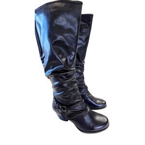 Baretraps Rozabella WideCalf Block Heel Riding Boot Womens 9 Beautiful Condition